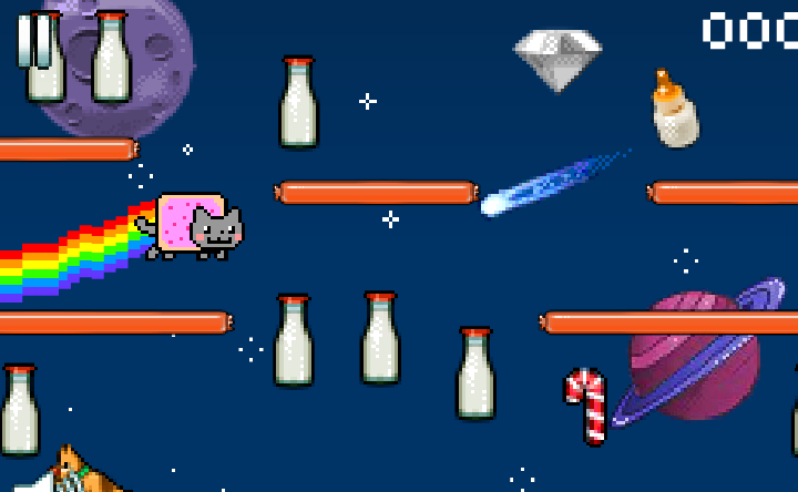 Nyan Cat Lost in Space Game